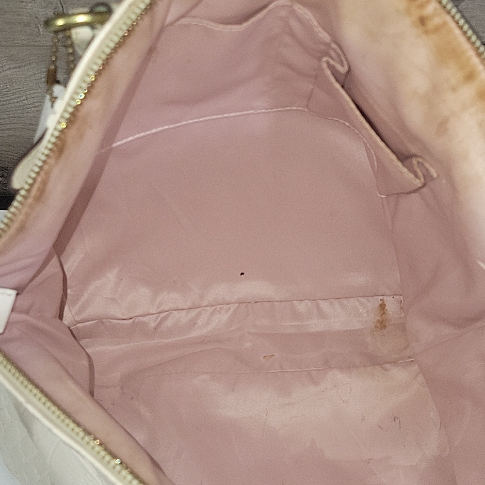 Coach Off-White Croc-Embossed Leather Top-Handle Satchel Crossbody Bag F23042 - Picture 12 of 16